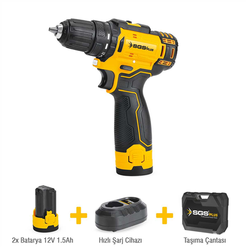 SGS AKÜLÜ VİDALAMA SETİ 12 VOLT (2*1.5 Ah)